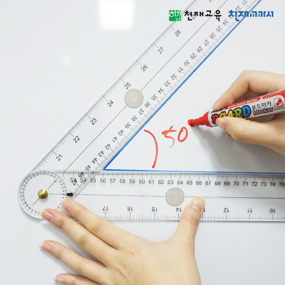 T셀파몰,[천재Tools][3-1][수학] 칠판용 각도기&자(교사용)