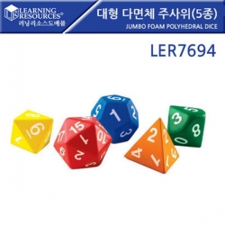 [학습교구] 러닝리소스 대형다면체주사위5종 / LER7694