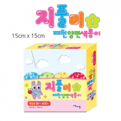 [학습준비물] 지풀미 패턴 양면 색종이(15×15cm,28패턴,400매)