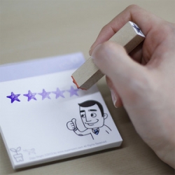 [학급운영] 별 도장 1cm/나무손잡이 (고무인)