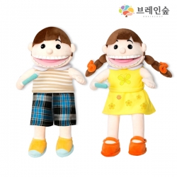 [학습교구] 브레인숲 헝겊인형 2종 - 양치놀이