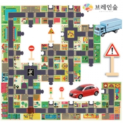 [학습교구] 브레인숲 우리동네 퍼즐과 자동차 세트