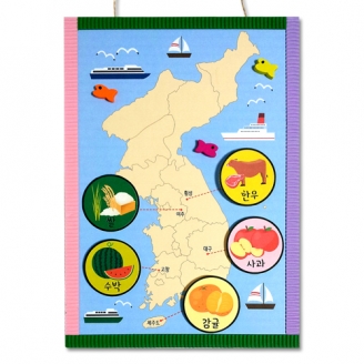 [만들기] 우리나라 특산물 지도퀴즈 책 만들기