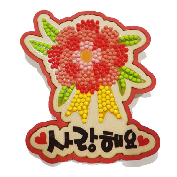 보석십자수 카네이션 뱃지