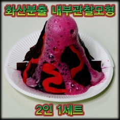 [과학교구] 교과서에 나오는 화산분출 내부관찰모형 만들기(2인1세트)