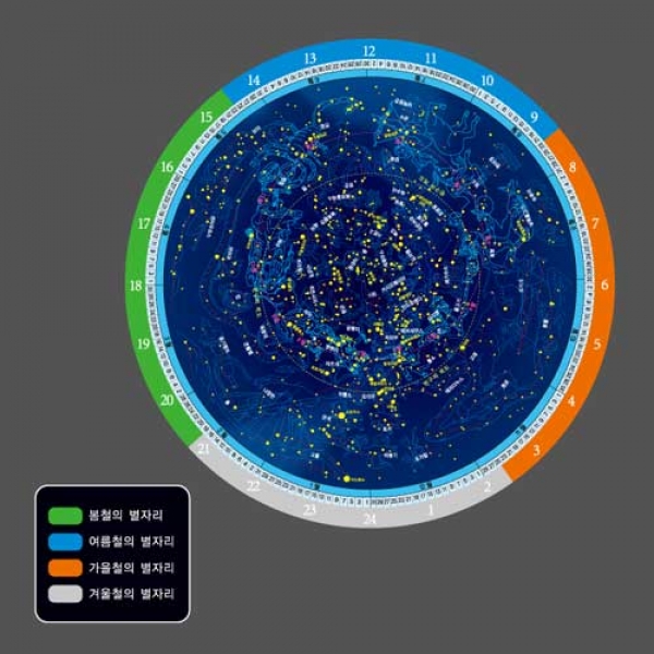 [학습교구] 북반구 야광 별 지도(성도)포스터