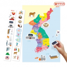 [학습교구] 자석이 붙는 한국지도 (40x60) /한국사/사회교구/우리나라