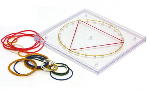 [수학교구] 원형 지오보드 (투명) 15cm OH Circle Geoboard EDUC 8511