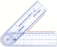 [수학교구] 안전 각도기 / 막대자 Safe-T Angle/Linear Ruler EDS 43054