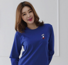 [마이제이디나눔기업][반티]캐릭터 긴팔 라운드 티셔츠-델로스의 시계토끼
