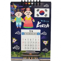 [매직북스] 세계여러나라 스티커 탁상형 달력