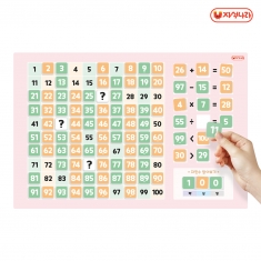 [학습교구] 자석이 붙는 수배열판 포스터 (40x60)