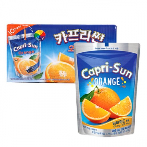 T셀파몰,[학급간식] 농심 카프리썬 오렌지 200ML*10