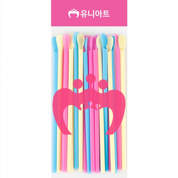 1000 스푼빨대 6mm 파스텔혼합
