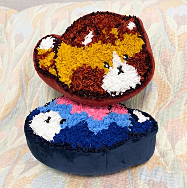 T셀파몰,DIY 천 십자수 동물 인형 쿠션 만들기 세트(솜포함)