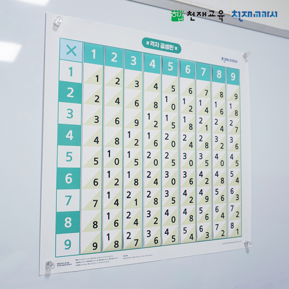 T셀파몰,[외부채널용][천재Tools][3-1][수학] 칠판용 격자 곱셈판(공통/교사용)