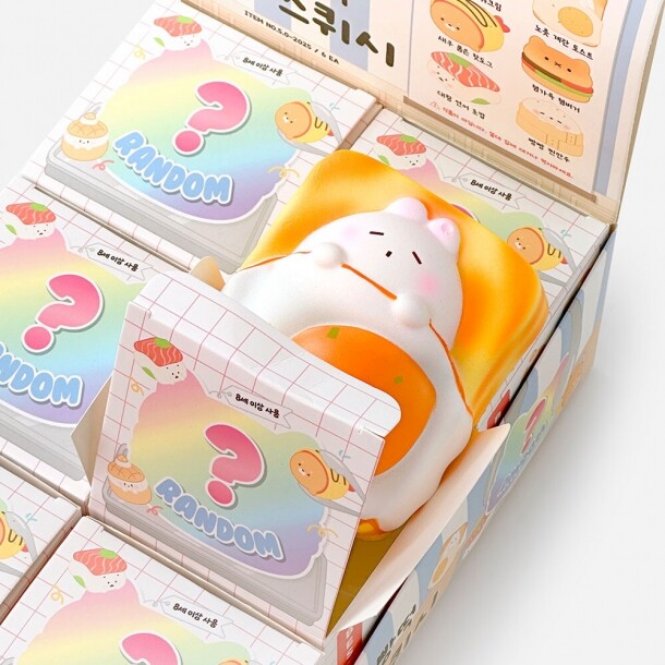 T셀파몰,[학생선물] 말랑 빵떡 냠냠 랜덤 스퀴시
