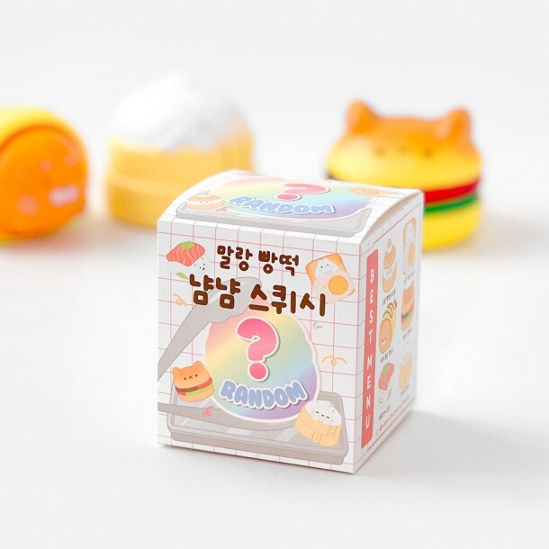 T셀파몰,[학생선물] 말랑 빵떡 냠냠 랜덤 스퀴시