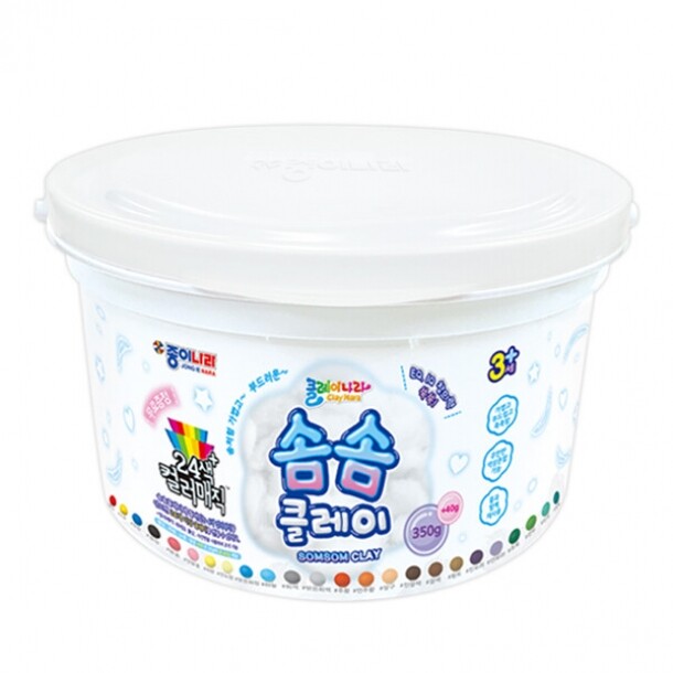 종이나라 솜솜 클레이 350g 컬러매직 40g 대용량 점토