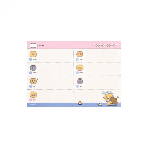 카카오 춘식이 오디너리 플래너 패드 다이어리 메모지
