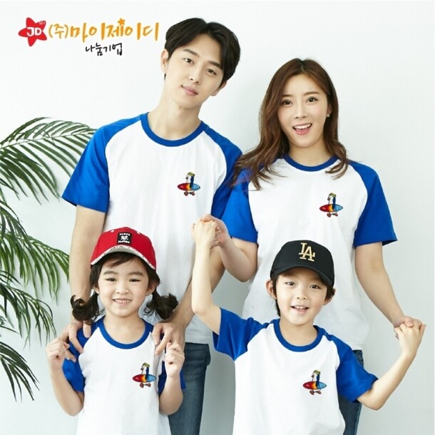 T셀파몰,국산 순면 30수 나그랑 티셔츠 면티 반팔 야구티 _고급 와펜자수 써핑펭귄(아동성인)