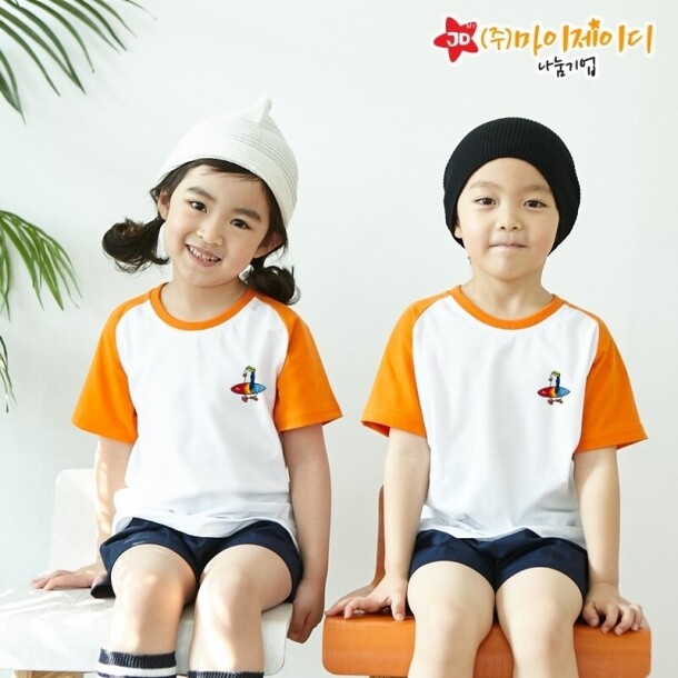 T셀파몰,국산 순면 30수 나그랑 티셔츠 면티 반팔 야구티 _고급 와펜자수 써핑펭귄(아동성인)