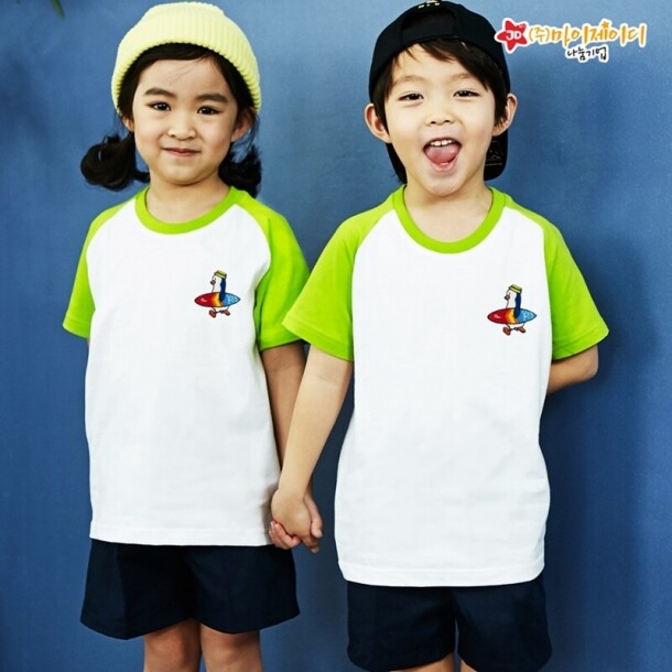 T셀파몰,국산 순면 30수 나그랑 티셔츠 면티 반팔 야구티 _고급 와펜자수 써핑펭귄(아동성인)