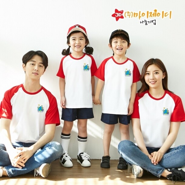 T셀파몰,국산 순면 30수 나그랑 티셔츠 면티 반팔 야구티 _환경유니버스 에코프렌즈 (심플)