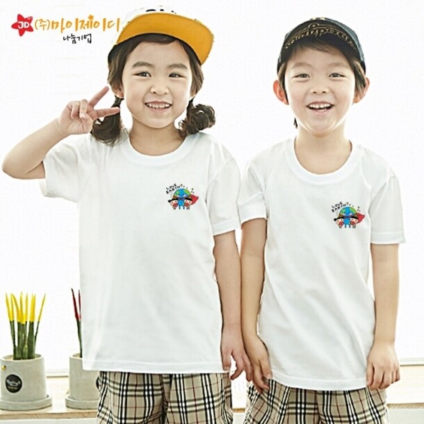 T셀파몰,국산 순면 아트 티셔츠 면티 반팔 환경유니버스 아트 디자인 모두함께 지구사랑 심플 (9색)