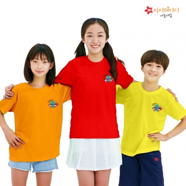 T셀파몰,국산 시원한 쿨론 반팔 티셔츠 기능성 쿨티_모두함께 지구사랑(심플)