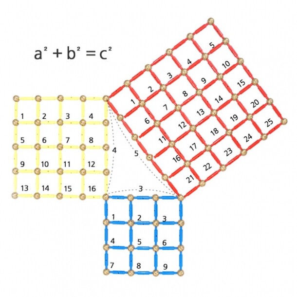 T셀파몰,피타고라스의 정리B 229피스 초등 교구 장난감