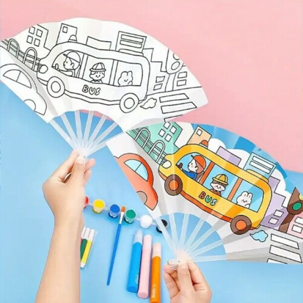 [만들기] 도안 접이식 종이부채