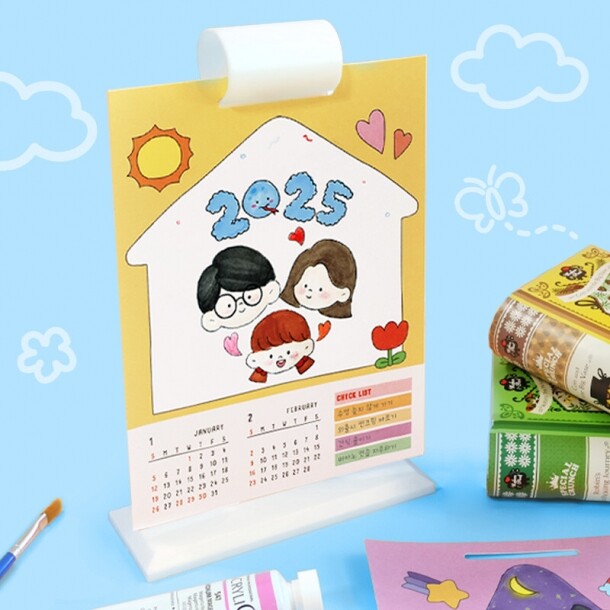 T셀파몰,[만들기] 2025 탁상 그림달력 1set