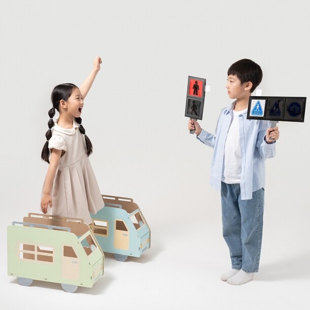 T셀파몰,[민화샵] 교통안전 신호등 표지판 만들기 세트 (통합교과 연계 / 활동지 포함)