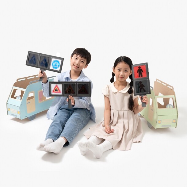 T셀파몰,[민화샵] 교통안전 신호등 표지판 만들기 세트 (통합교과 연계 / 활동지 포함)
