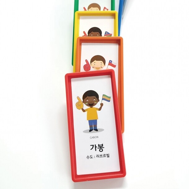 T셀파몰,[에듀쌤] 대형 만국기 도미노 블록 100pcs