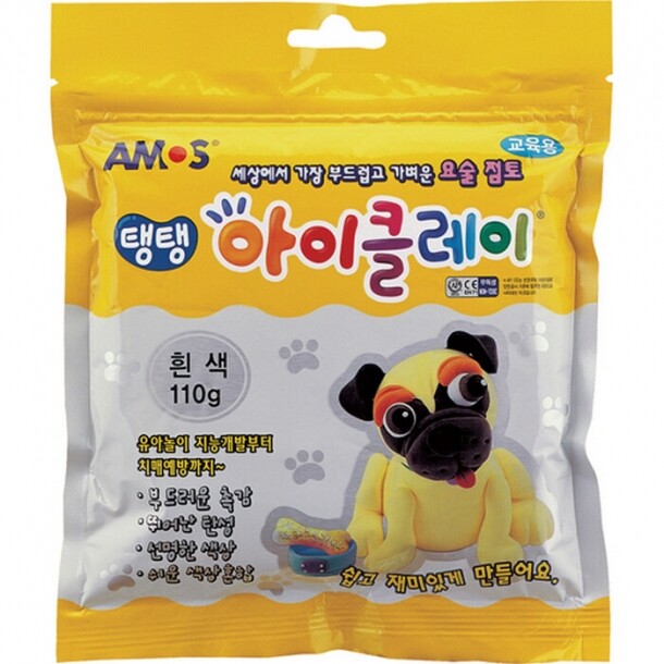 탱탱 아이클레이 파우치 흰색 110g