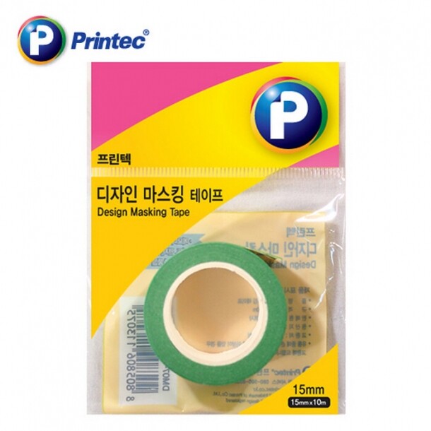 디자인마스킹 초록  DM08-1510  15mm x 10m 프린텍