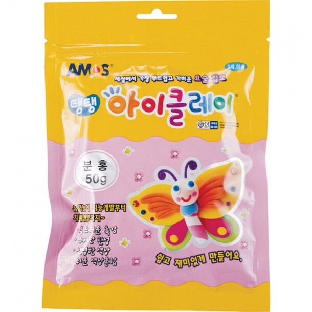 탱탱 아이클레이 파우치 분홍 50g