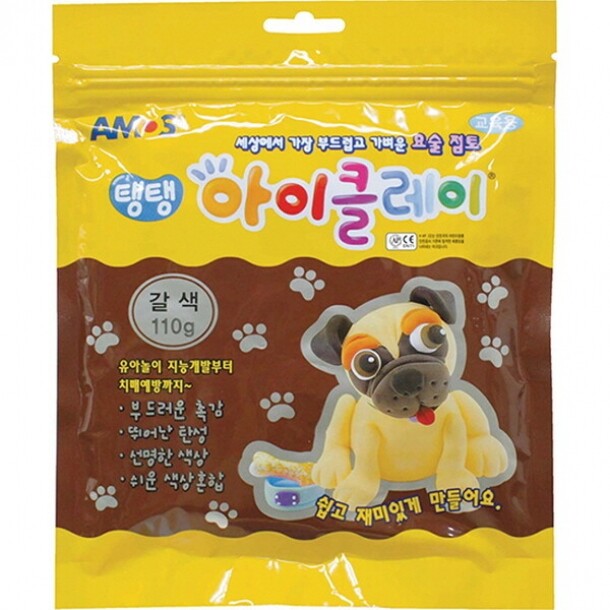 탱탱 아이클레이 파우치 갈색 110g