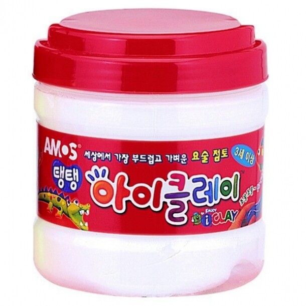 탱탱 아이클레이 버켓 400g 흰색