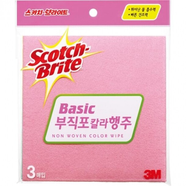 3M 부직포 칼라행주 3매