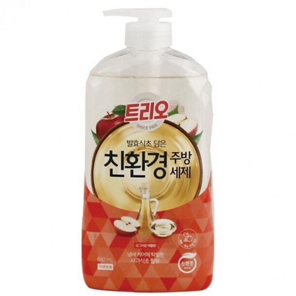 트리오 발효식초 담은 용기 애플 680ml