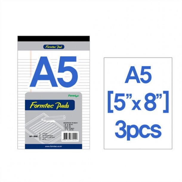 프로-패드 A5 백색 NP-3242 3개입 1팩 폼텍