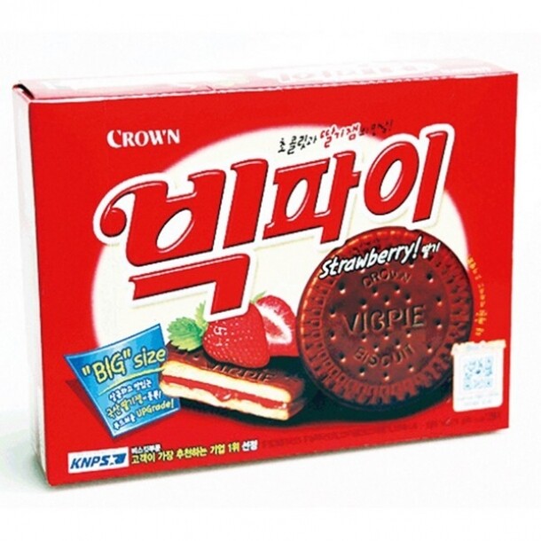 빅파이 216g 12입 딸기맛 크라운제과