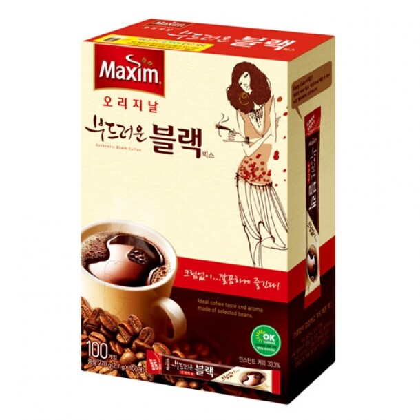 맥심 오리지날 부드러운 블랙믹스 2.7gX100T 동서식품