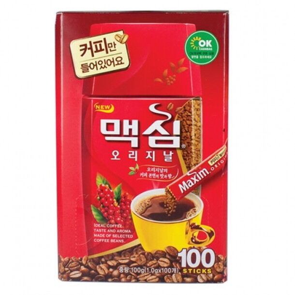 맥심 오리지날 설탕없는 블랙믹스 1.0gX100T 동서식품