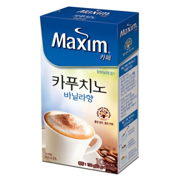 맥심카페 카푸치노 바닐라향 13gx10T 동서식품