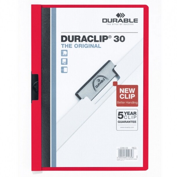 클립화일 2200 적색 30매 DURABLE