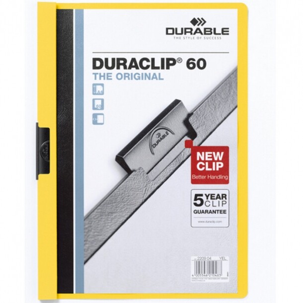 클립화일 2209 노랑 60매 DURABLE